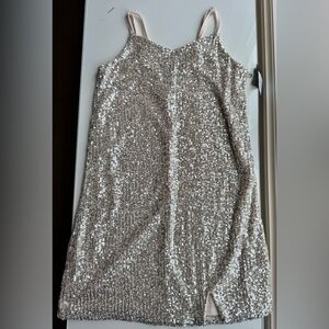 Art Class Silver Sequin Dress